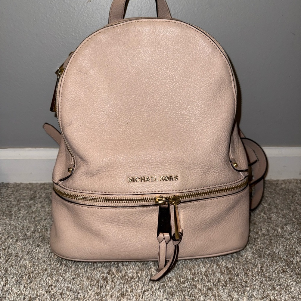 Michael Kors Blush Pink Leather Mini Backpack